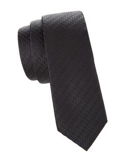 Шелковый жаккардовый галстук Givenchy, черный