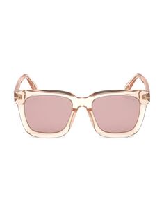 Квадратные солнцезащитные очки 52 мм Tom Ford, розовый