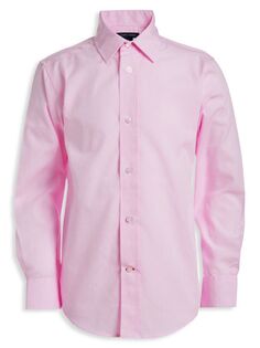 Классическая рубашка в клетку для мальчика Tommy Hilfiger, розовый