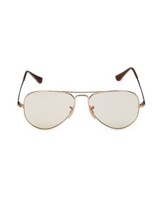 Солнцезащитные очки-авиаторы 55MM Ray-Ban, коричневый