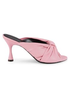 Кожаные сандалии с завязками Balenciaga, розовый