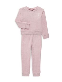 Комплект из двух предметов: свитшот и брюки букле для маленькой девочки Tommy Hilfiger, розовый