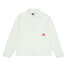 Куртка adidas Solid Color Logo Single Breasted Lapel Long Sleeves White Jacket, белый