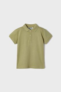 Рубашка-поло из детской шерсти Mayoral, зеленый