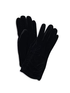 Бархатные перчатки Thinsulate со сборками Marcus Adler, черный