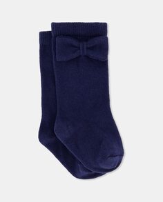 Высокие носки для девочки Cotton Juice, темно-синий
