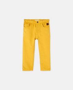 Однотонные брюки для мальчика с 5 карманами. Baby El Corte Inglés, желтый