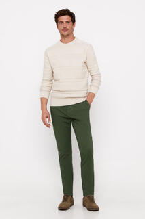 Легкие узкие брюки чиносы Cortefiel, зеленый