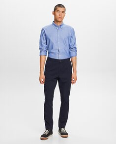 Базовые мужские брюки-чиносы узкого кроя Esprit, темно-синий