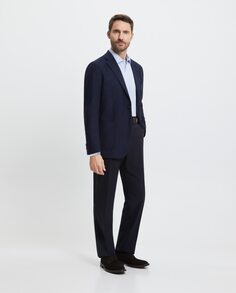Классические мужские классические брюки классического кроя Emidio Tucci, темно-синий