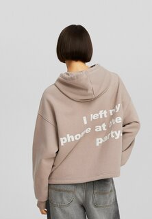 Толстовка Printed Bershka, коричневый