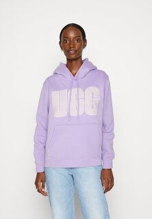 Толстовка Rey Fluff Logo Hoodie UGG, цвет purple jade