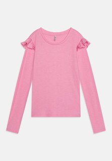 Футболка с длинным рукавом Kogsilja Frill Kids ONLY, цвет begonia pink