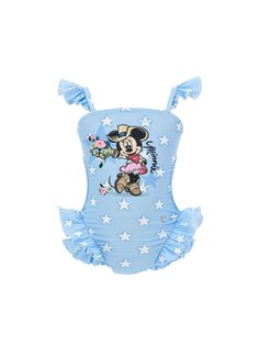 Купальник Minnie Disney Costume Cowgirl Monnalisa, цвет celeste/bianco
