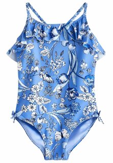 Купальник Frill Swimsuit Next, цвет blue white floral