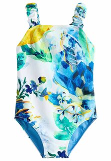 Купальник Ruched Sleeve Swimsuit Next, цвет blue white floral