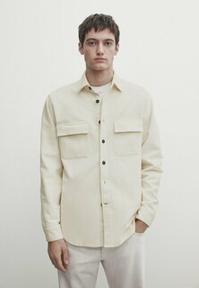 Легкая куртка With Chest Pockets Massimo Dutti, бежевый