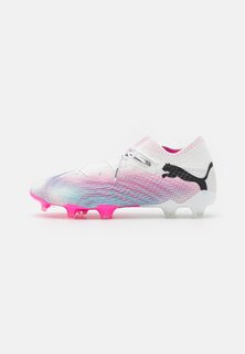 бутсы с шипами Future Ultimate Fg/Ag Puma, цвет white/black/poison pink