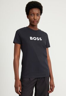 Футболка с принтом BOSS, черная