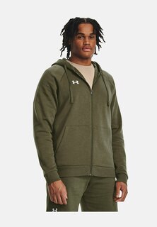 Флисовая куртка Rival Full-Zip Hoodie Under Armour, цвет marine od green