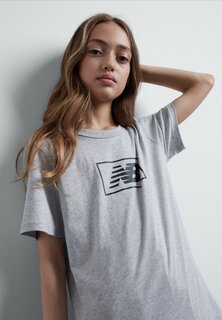 Футболка с принтом Essentials Logo Unisex New Balance, цвет athletic grey