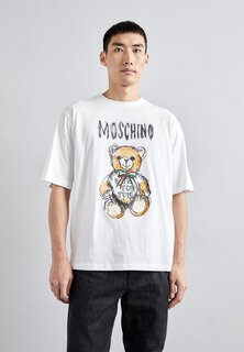 Футболка с принтом MOSCHINO, белая