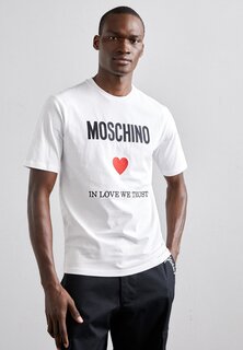 Футболка с принтом MOSCHINO, фантазийно-белая