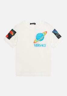 Футболка с принтом Galaxy Boy St. Planet Logo Unisex Versace, цвет bianco/multicolor