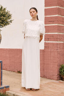 Лавандовое свадебное платье Polín Et Moi, белый