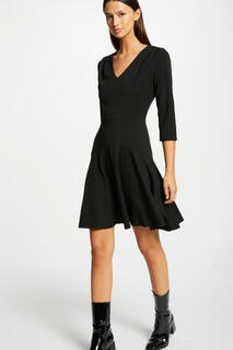 Приталенное платье с рукавами 3/4 Morgan, черный
