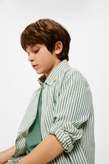 Полосатая рубашка для мальчика Springfield Kids, зеленый