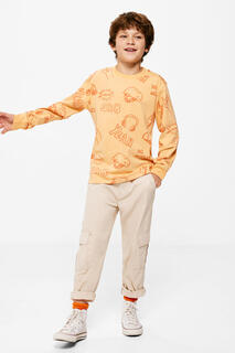 Плотная футболка с принтом скейтбординга для мальчиков Springfield Kids, оранжевый