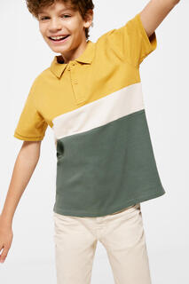 Рубашка-поло в стиле колор-блок для мальчика Springfield Kids, желтый