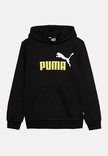 Толстовка Big Logo Hoodie Unisex Puma, цвет black/lime sheen