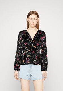 Блузка Vmkleo W-Neck Wrap Vero Moda, черный