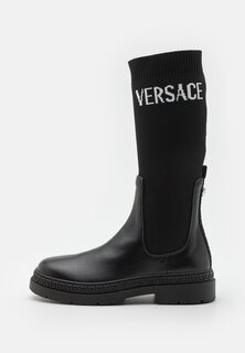 Высокие сапоги Boot Versace, цвет black/white palladium