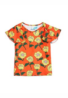 Рубашка для серфинга Flowers Unisex Mini Rodini, цвет orange