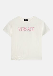 Футболка с принтом Logo Versace, цвет bianco/rosa