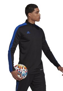 Футболка с длинным рукавом Tiro Trainings Top Adidas, цвет black/team royal blue