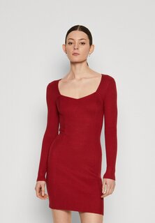 Платье-футляр Long Sleeve Sweetheart Mini Sweater Dress Abercrombie &amp; Fitch, красный