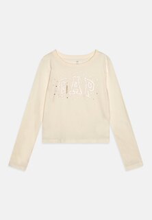 Футболка с длинными рукавами Value Logo Graphic Girls GAP, цвет ivory frost