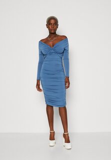 Платье-футляр Rhyla Off Shoulder Slinky Midi WAL G., цвет denim blue
