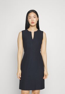 Платье-футляр Sleeveless Business Dress With Notch Neckline BOSS, цвет dark blue