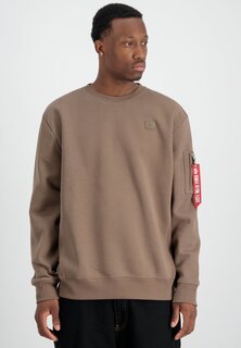 Толстовка Alpha Industries, серо-коричневый