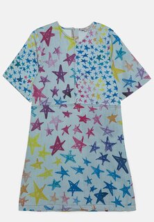 Джинсовое платье Dress Large Multi Scribble Stars Girl Stella McCartney Kids, мультиколор