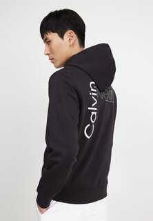 Толстовка Angled Back Logo Hoodie Calvin Klein, черный