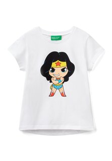 Футболка с принтом Dc Comics United Colors of Benetton, белый