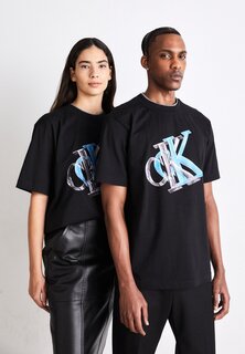 Футболка с принтом 3D Meta Monogram Tee Unisex Calvin Klein Jeans, черный