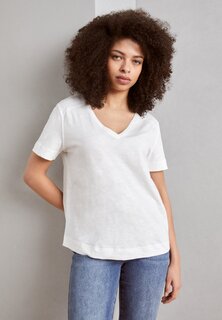 Базовая футболка Esprit, кремово-белая
