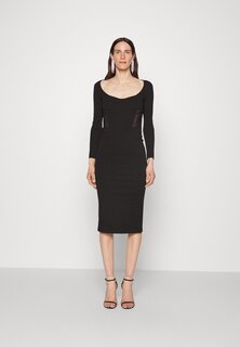 Трикотажное платье Anacleto Fabric Stitch Dress Pinko, черный